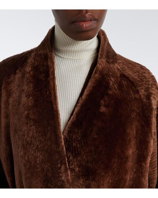 Arma Brown Dilan Shearling Wrap Coat
