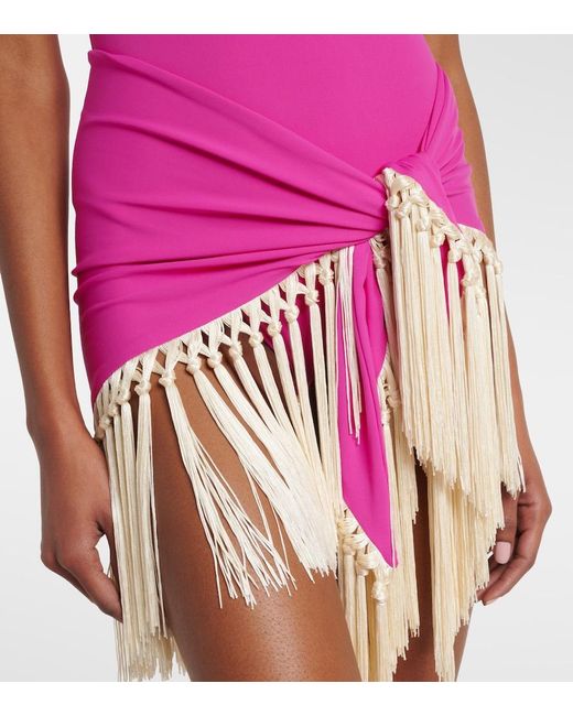 Taller Marmo Pink Yacare Swimsuit And Beach Cover-Up Set