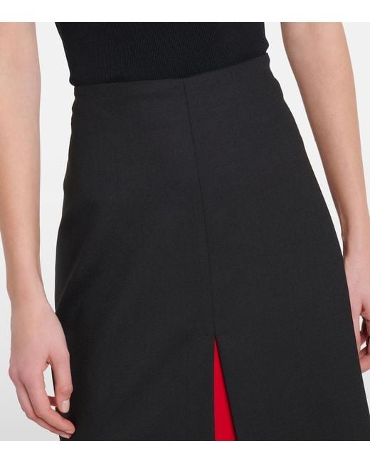 Rohe Layered Wool Midi Skirt