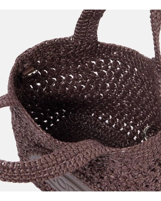Tod's Brown Tote Aus Raffiabast