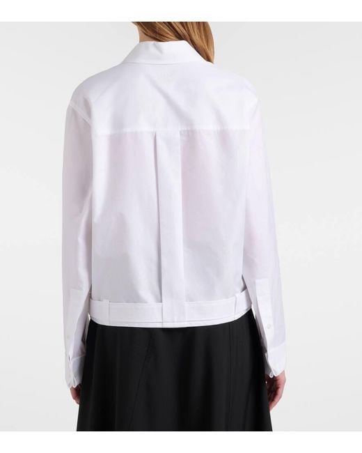 Loewe White Striped Cotton Poplin Shirt