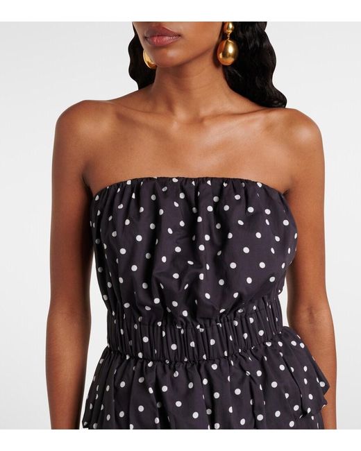 Posse Black Aurelia Polka-Dot Top