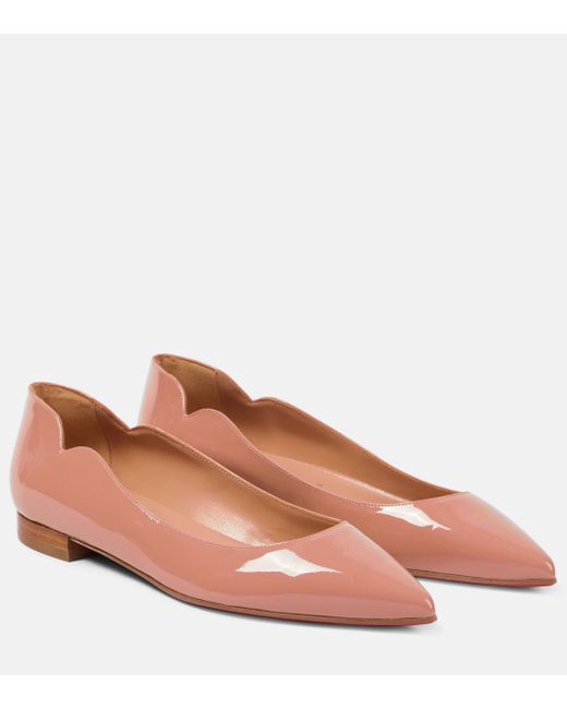 Christian Louboutin Brown Hot Chickita Patent Leather Ballet Flats