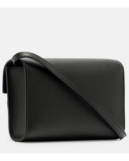 SAVETTE Black Symmetry Mini Leather Shoulder Bag