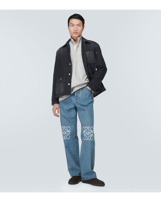 Giacca di jeans Anagram di Loewe in Gray da Uomo
