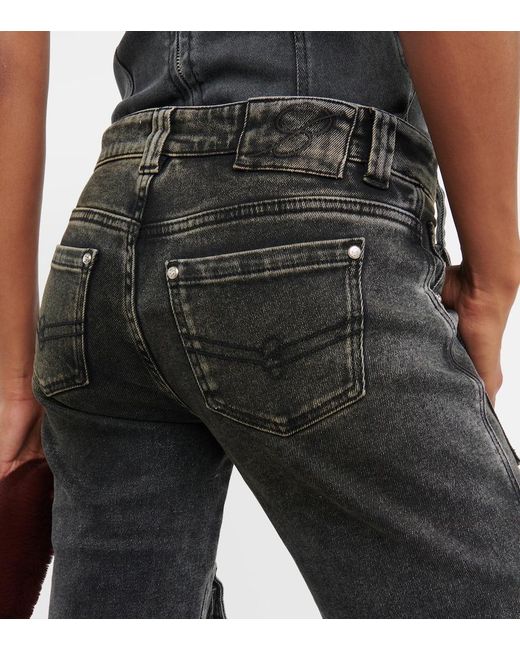 Blumarine Black Low-Rise Denim Cargo Pants