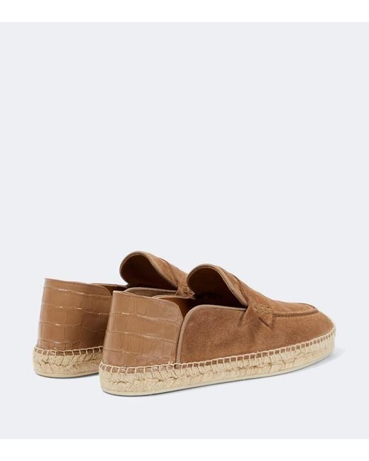 Christian Louboutin Paquepapa No Back Brown Espadrilles for men