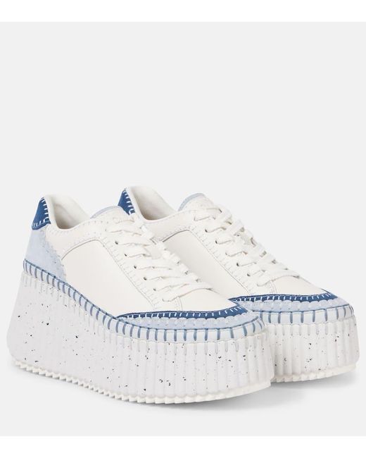 Baskets Name En Daim Chloé en coloris White