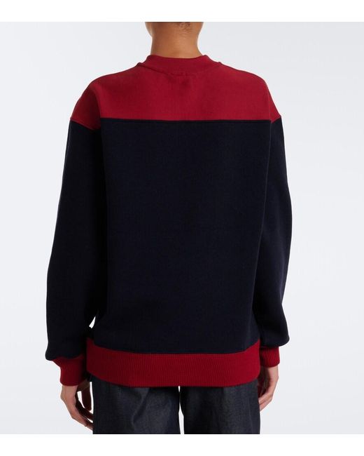 J.W. Anderson Blue Embroidered Wool-Blend Sweatshirt