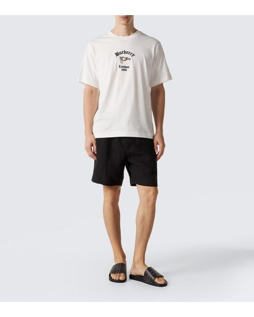 Burberry Black Check Slides for men