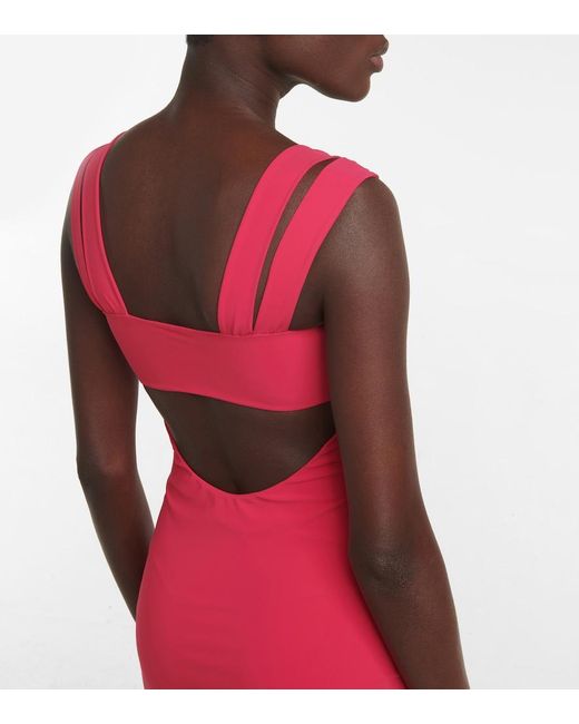 Nensi Dojaka Red Cutout Minidress