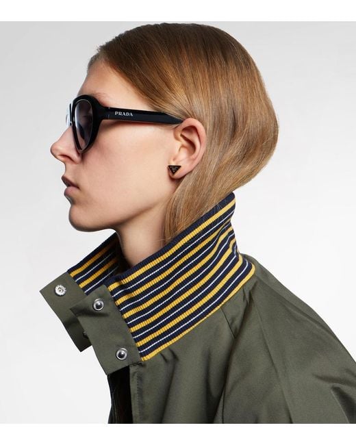 Prada Blue Shadowplay Oversized Sunglasses