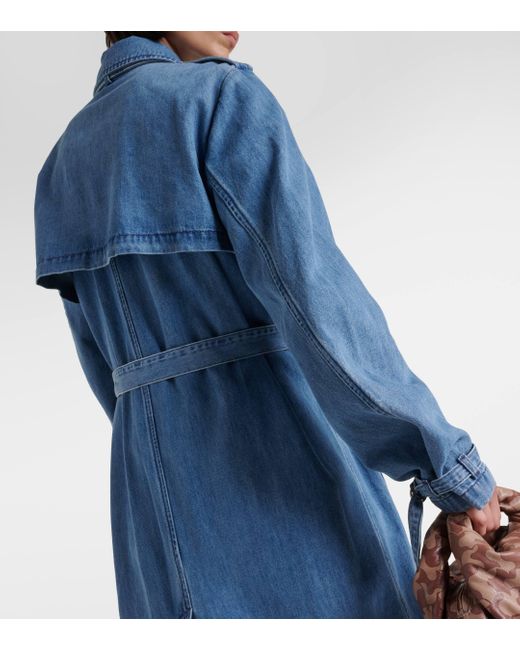 Trench-coat en jean Dries Van Noten en coloris Blue