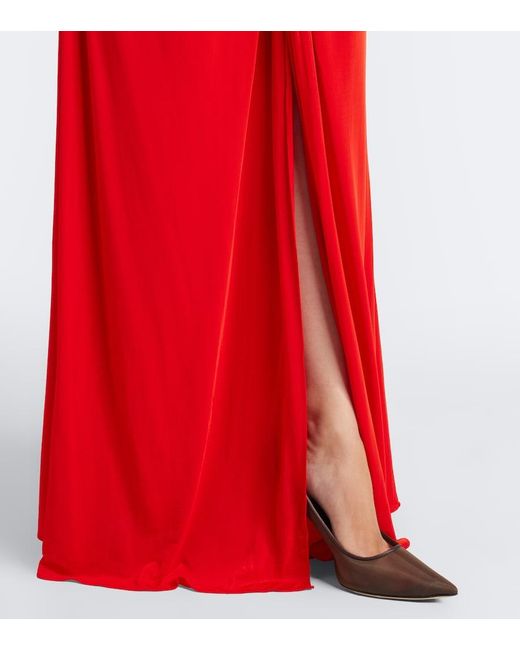 Alex Perry Gathered Ruched Jersey Gown