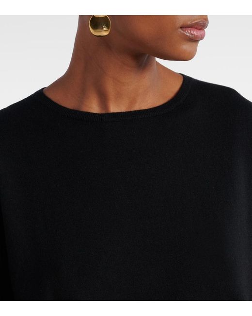Extreme Cashmere Black N°347 Aries Cotton And Cashmere Sweater