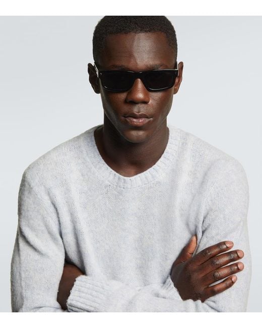 Prada Gray Rectangular Sunglasses for men