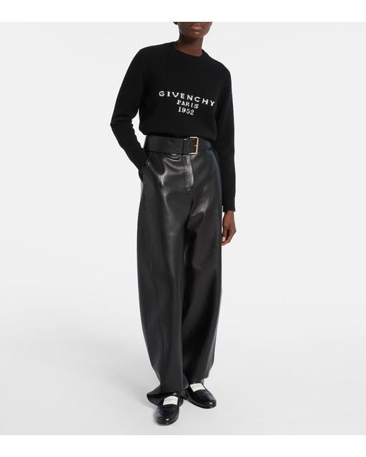 Givenchy Black Logo Wool And Cashmere Sweater