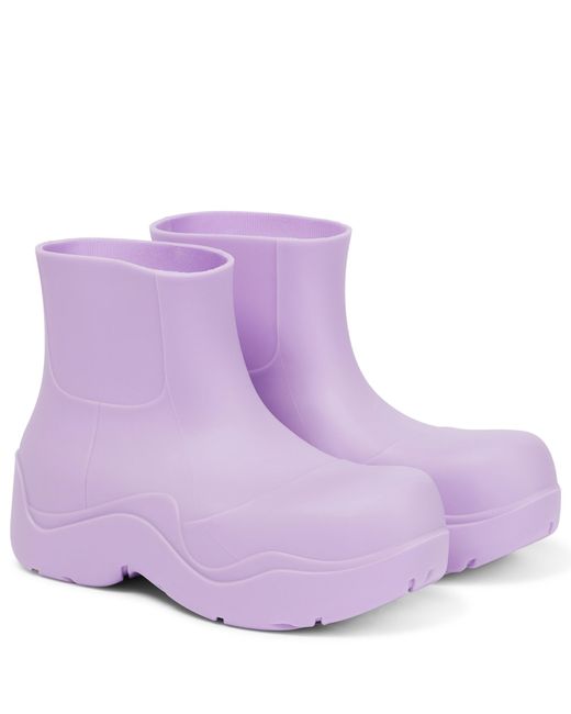Bottega Puddle Rubber Ankle Boots in Wisteria (Purple) Lyst
