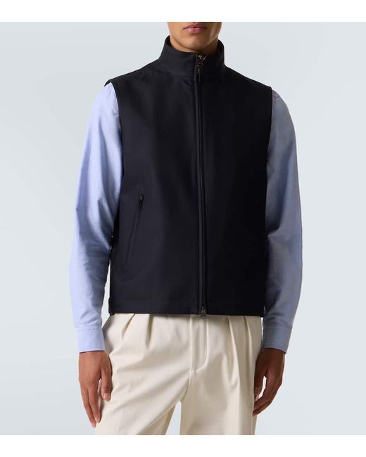 Canali Blue Technical Vest for men