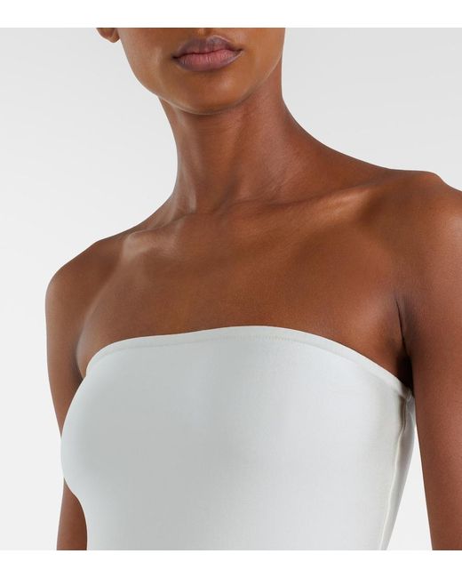 Adriana Degreas White Belted Embellished Swimsuit