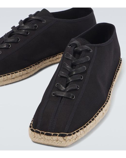 Lemaire Black Linoleum Canvas Espadrilles for men