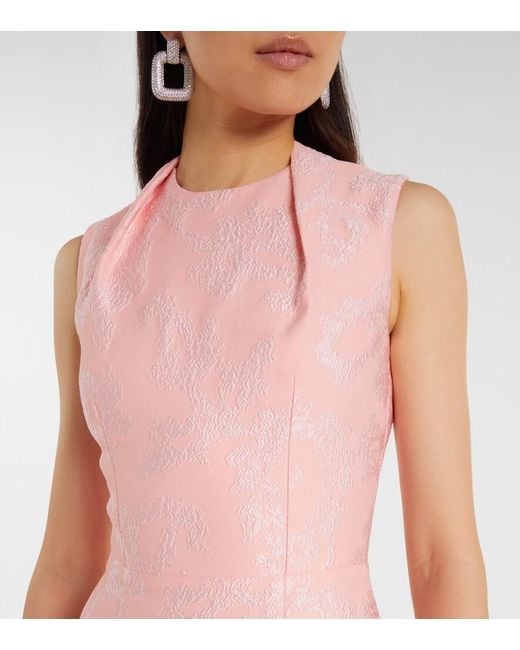 Robe Midi Kissa En Jacquard Emilia Wickstead en coloris Pink