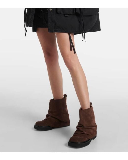 The Attico Brown Mini Robin Combat Boots