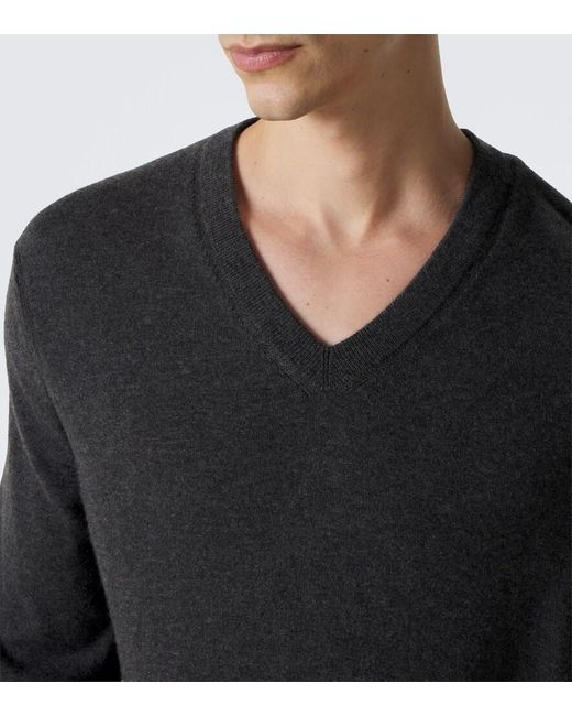 Zegna Gray Cashmere Sweater for men