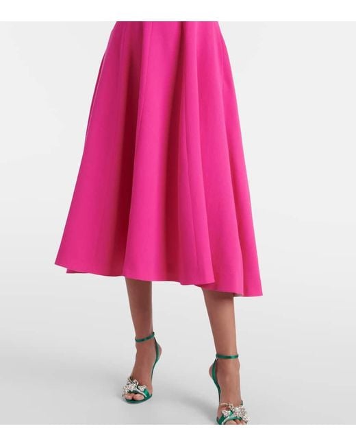 Robe Longue Camilla En Laine Emilia Wickstead en coloris Pink