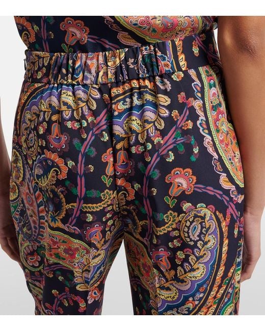 Etro Multicolor Paisley Straight Pants