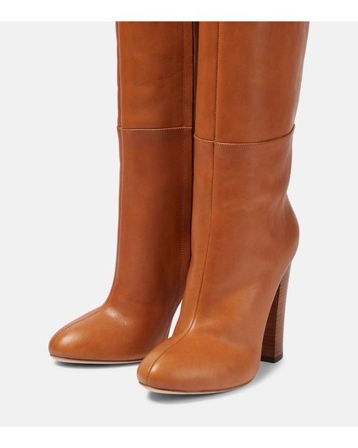Giambattista Valli Brown Leather Knee-high Boots
