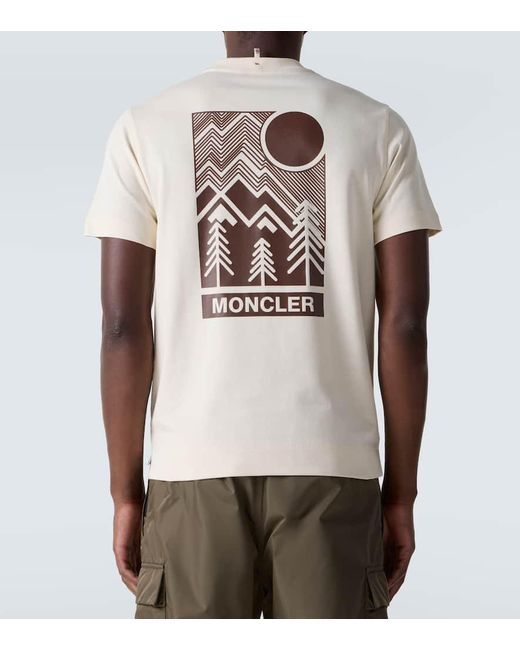Moncler White Logo Cotton Jersey T-Shirt for men