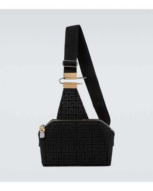 Givenchy Black 4g Embroidered Antigona Crossbody Bag for men