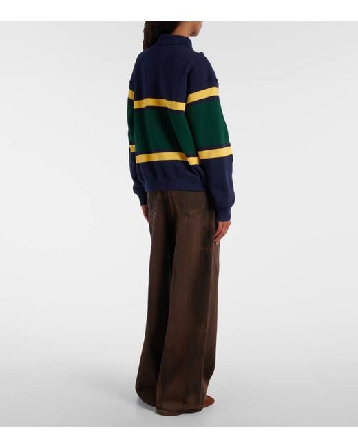 Polo Ralph Lauren Blue Striped Cotton-Blend Polo Shirt