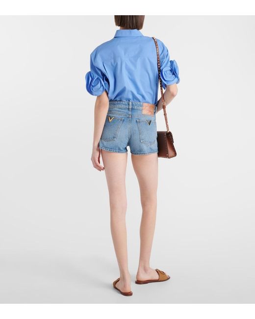 Valentino Blue Denim Shorts
