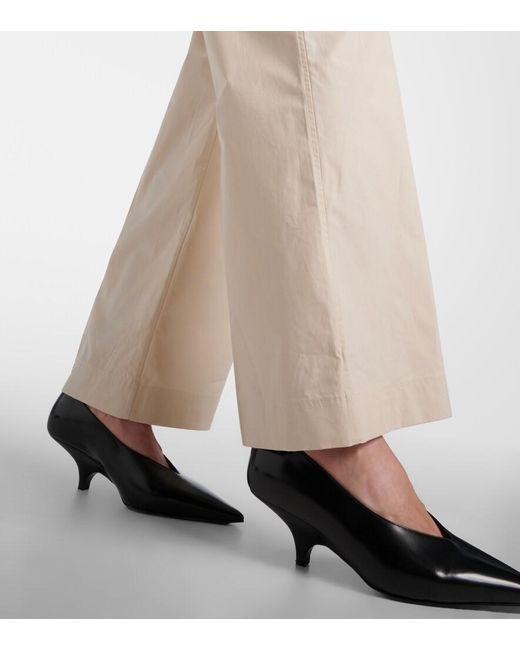 Totême Natural High-Rise Cotton Wide-Leg Pants