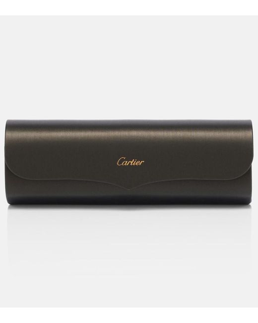 Cartier Brown Premiere De Cartier Oval Sunglasses