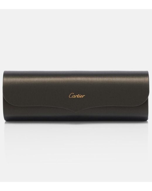 Cartier Metallic Pasha Rectangular Glasses for men