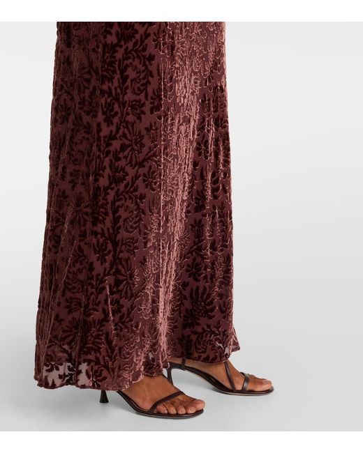 Vestido Largo Jolynn De Jacquard Veronica Beard de color Purple