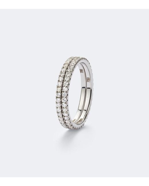 Suzanne Kalan White Midi 18Kt Tech Ring Jackets With Diamonds