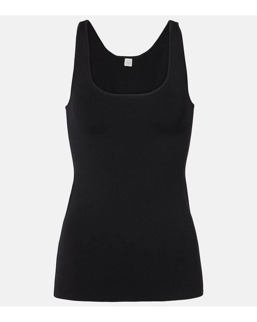 Totême Black Jersey Tank Top