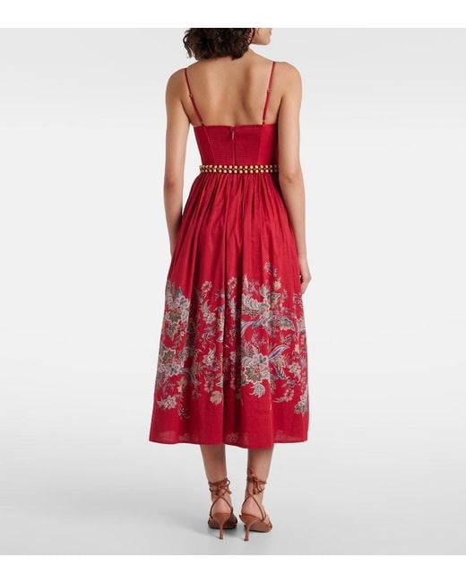 Midi Dresses Zimmermann de color Red