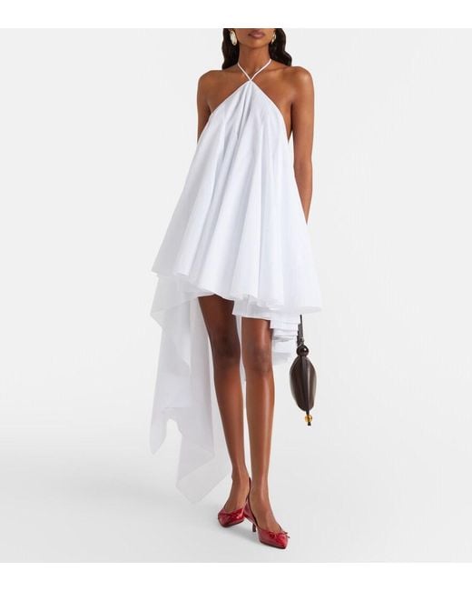 Jacquemus White Triangle Mini Dress
