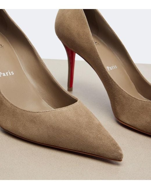 Christian Louboutin Brown Miss Z Suede Pumps