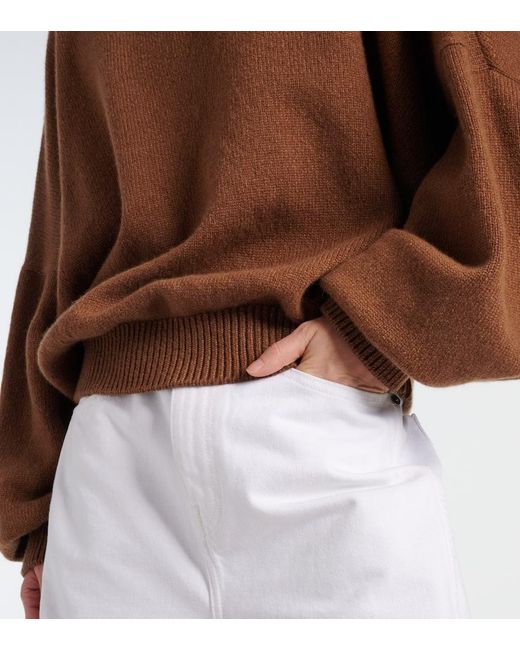 Khaite Brown Oversize-Pullover Wolfe Aus Kaschmir