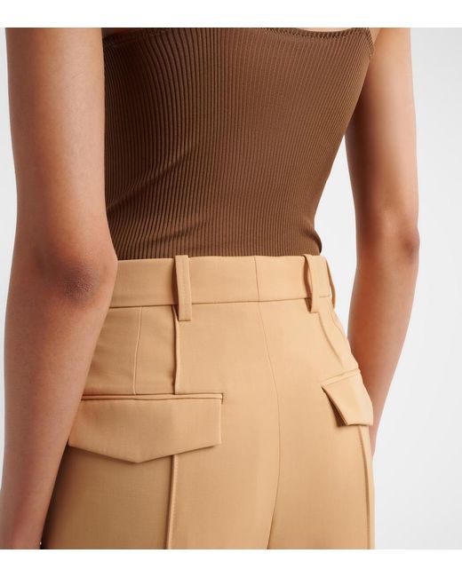 Wardrobe NYC Natural Rhw Wool Wide-Leg Pants