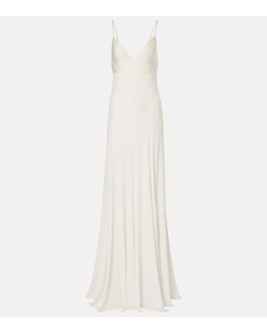 Jacquemus White Spalla Jersey Gown