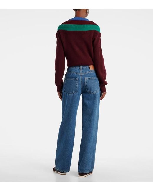 Jeans Anagram A Gamba Larga di Loewe in Blue