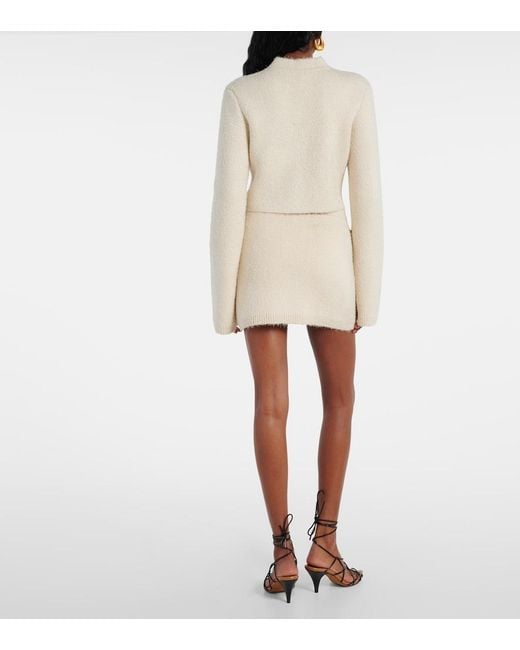 Khaite Natural Ello Cropped Silk And Cashmere Jacket
