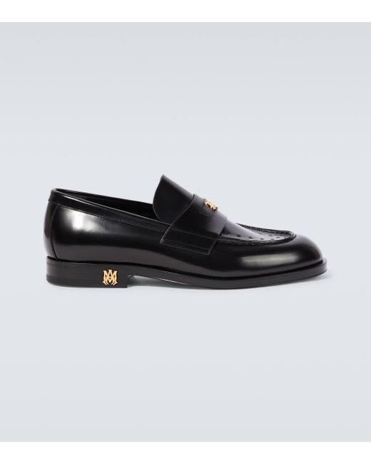 Amiri Black Leather Loafers for men